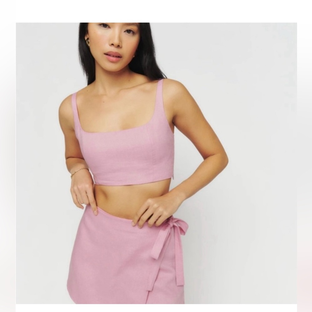 REFORMATION France Linen Two Piece Set